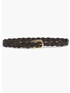 NWT Madewell Braided Leather Belt XS-S Dark Carob